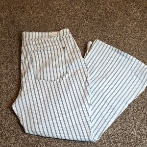 Striped White and Blue Pants